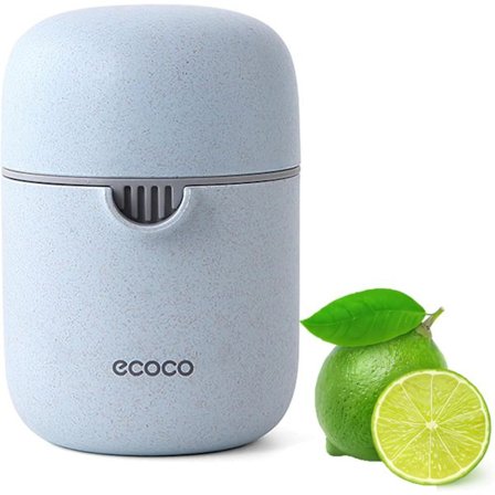 Citronpresser enkel manuel citruspresser appelsinpresser lille bærbar limepresser kop med to anvendelsesmåder til forskellige frugter Blå