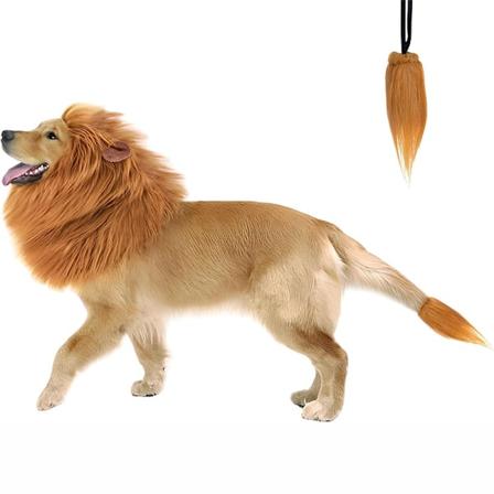 Løvehodedeksel for kjæledyr, golden retriever, samojed, stor hund, hodeplagg, hodeplagg, kjæledyr, fest, festival, transformasjonsdrakt
