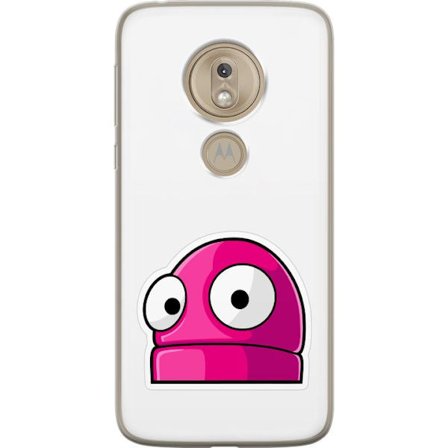 Kompatibel Mobilcover til Motorola Motorola Moto G7 Play Rosa tegneseriefigur med store øjne i legende og humoristisk stil