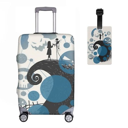 The Nightmare Before Christmas Bagageöverdragsetikett, 18/24/28/32 Tum Resväska Skyddsetikett Mönster-03 (FMY)