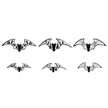 14st Halloween 3d Fladdermöss Väggdekaler Pvc Fönsterdekaler