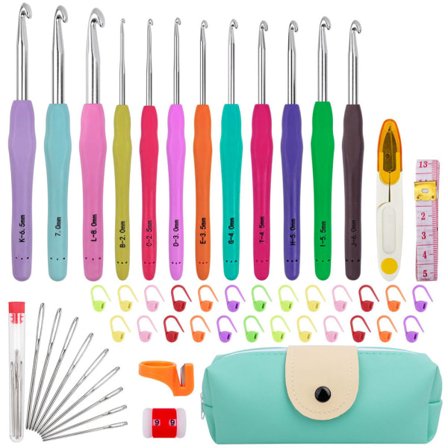 [NT] 51 stk. Garn Hæklesæt til Begyndere Enkelt Robust Strikket Hæklenål Vævede Tilbehør 51 stk.