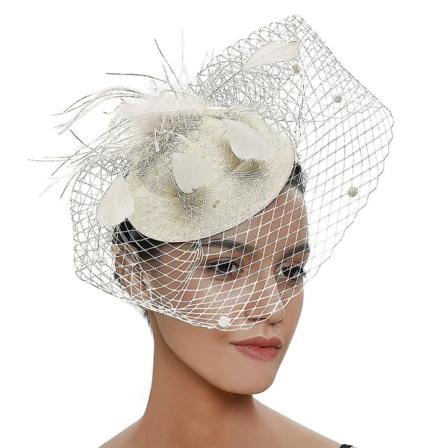 Ladies 1920'er Fascinator Hatte Mesh Slør Cocktail Te Selskab Hovedbeklædning Pillbox