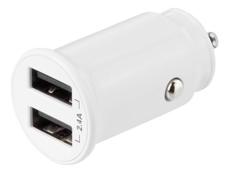 Deltaco USB-CAR125 bilstrømadapter - 2 x USB - 12 watt
