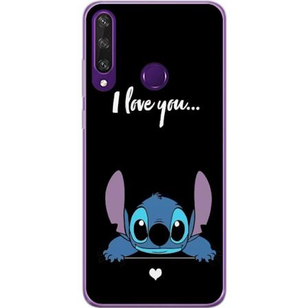 Huawei Y6p Gennemsigtig cover Stitch Jeg Elsker Dig