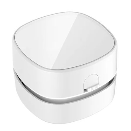 Minibordsstøvsuger Smulestøvsuger Håndholdt trådløs hvit