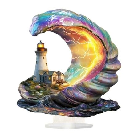 2D Akryl Ornament Accent med Bas för Vardagsrum Festival Öppen Spis