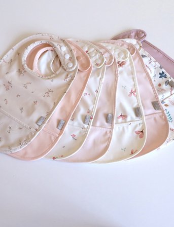 Cam Cam Copenhagen Bib W/ Pocket, 2 Pack - Pink - ONE SIZE