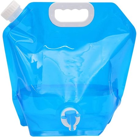 Vannlagringspose Sammenleggbar Pose 10L Stor Kapasitet med Ventil Mat