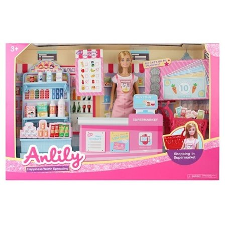 Anlily Docka & Shoppingset