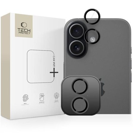Tech-Protect Camring Fit+ Kameraskydd för iPhone 17 - Svart