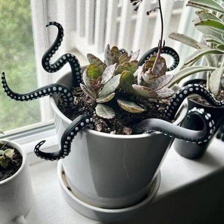 7 st Octopus Tentacle Växtstöd – Halloween Trädgårdsdekorationer i Resin för Krukor, Gräsmatta & Gård_TF_TF