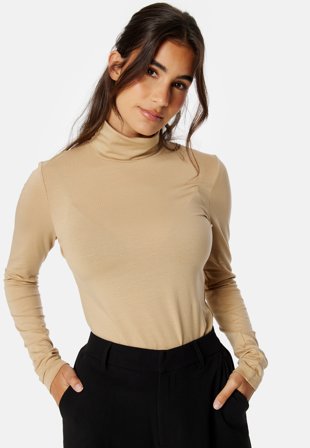 GANT Slim LS Turtleneck 248 Dark Khaki Tøj