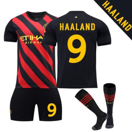 22 Mestarien Liigan Manchester NO. 9 Haaland pelipaita setti XS(155165cm)