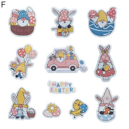 6/11/12/18 stk./sett Dekorativt klistremerke Attraktiv magnetisk reflekterende kanin påskeegg kjøleskapsmagnet kompatibel med festival