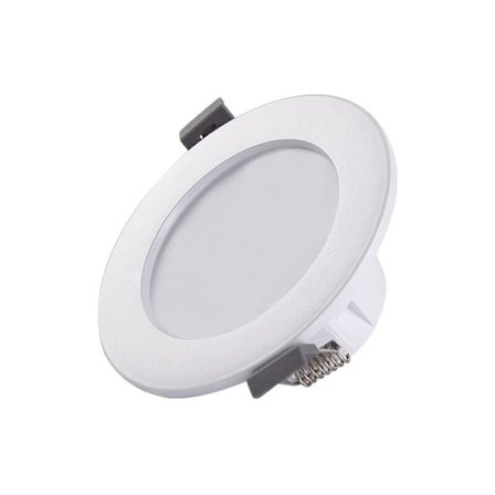 Pakke med 6, runde LED-downlights, LED-downlight, overflatediameter 9W 12cm, utskjæring 9-11CM, hvitt lys 6500K KLB