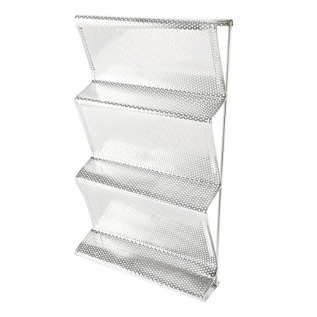 3-vånings förvaringsorganisatör i rostfritt stål för kök, kylskåp, frys, kryddhylla