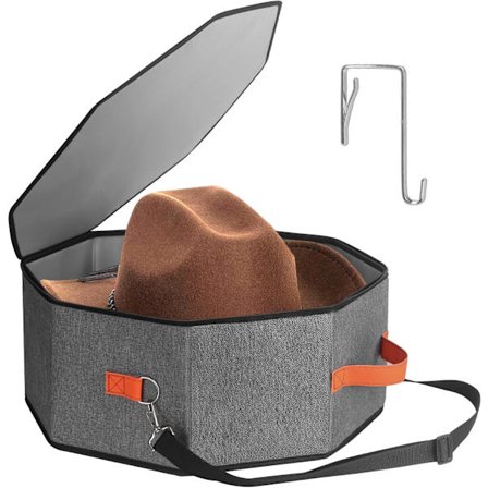 Stor sammenklappelig hatæske til cowboyhatte - Unisex hatopbevaringspose og organizer