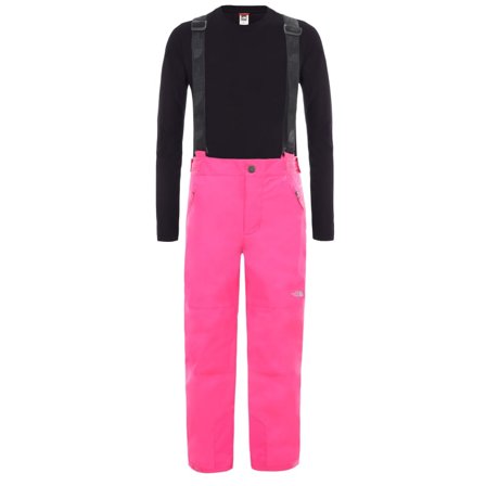 The North Face Youth Snowquest Suspender Plus Pants Children ski trousers Pink L