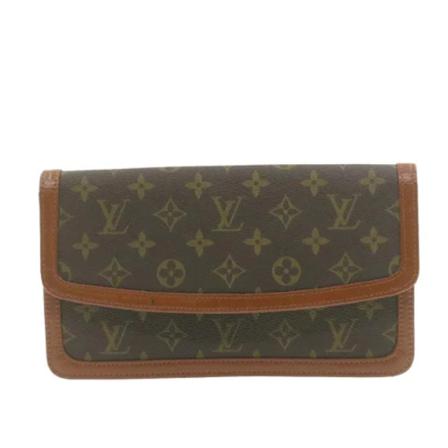 Louis Vuitton Vintage Pre-owned Canvas clutches Brun, Dame Vintage Tasker, Størrelse: ONE Size