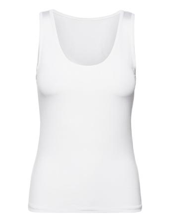 Objleena S/L Tank Top Noos Object White