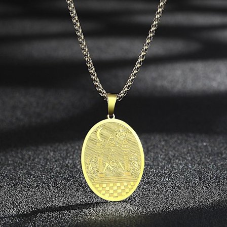 Sankt Georg Hängehalsband för Män Kvinnor Krigare St Georg S Draken Totem Medaljong Charm Halskedja Amulet Smycken-WELLNGS