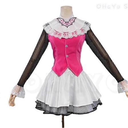 Halloween Monster Cos High: Draculaura Cosplay Kostym Rosa Dräkt Vampyr Draculaura Peruk Anime Kvinna Cosplay Halloween Kostymer Skor suit1 37