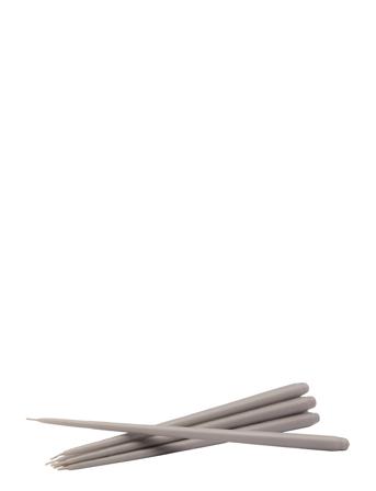 Stoff Taper Candles By Ester & Erik, Box With 6 Pieces Home Decoration Candles Pillar Candles Grey STOFF Nagel