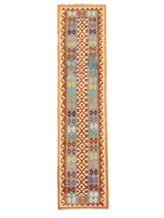 Kilim Afghan Old Style Rug Oriental Runner Brown/Beige (Wool, Afghanistan)