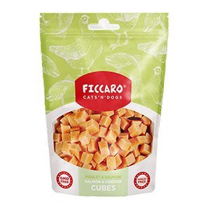 Ficcaro Salmon & Chicken Cubes, 100g