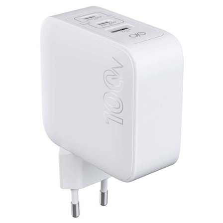 Universell nätadapter 100W USB-C och USB-A Power Delivery GaN Force Vit