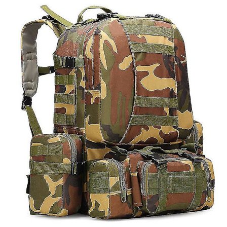50L Taktisk Rygsæk Militær Molle Taske 1000D Nylon Rygsæk Sport Udendørs Rejse Camouflage Rygsæk
