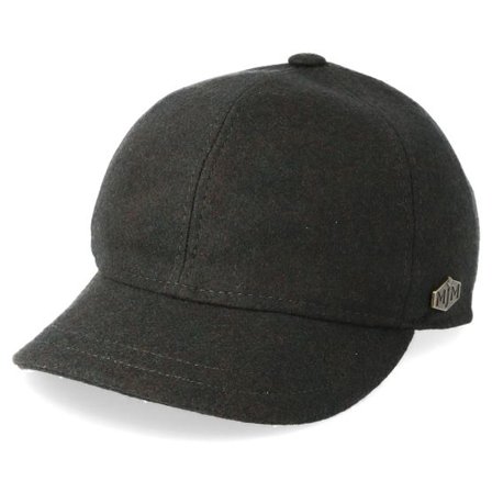 MJM Hats - Grå fitted Keps - Baseball El 100% Eco Merino Wool Loden Dark Grey Fitted @ Hatstore
