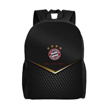 Bayern München Alsidig Rygsæk Vaskbar Afslappet Stil Skolerygsæk Trendy Oxford Stof Computertaske Unisex-XTYD11636