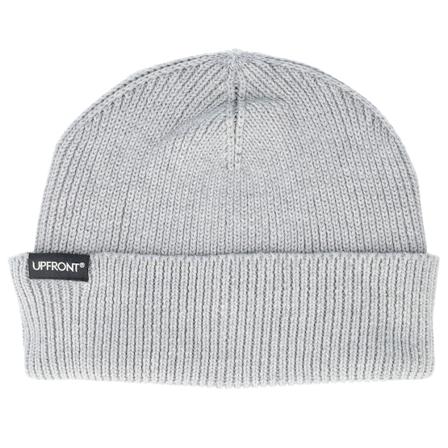 Upfront - Grigio cuff Beanie - Patch Rib Beanie Color Light Grey Melange Cuff @ Hatstore