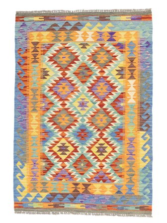 Kelim Afghan Old Style Tæppe Orientalsk Orange/Brun (Uld, Afghanistan)