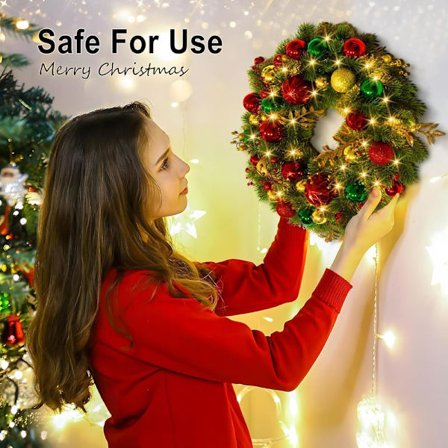 Julekrans – vakker vinterdekorasjon for vegg og dør 45 cm