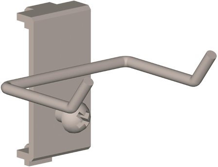 Treston 85321851 Krog dobbelt R2, pakke med 5 33x3x17 mm, Garageindretning & opbevaring