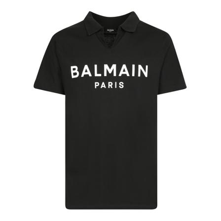 Balmain, decides to give a new look to its iconic logo t-shirt, making it an exclusive and casual polo Zwart, Heren, Maat:XS