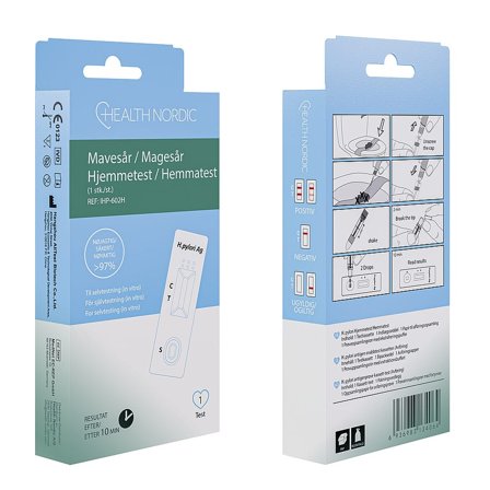 Health Nordic Mavesår Hjemmetest 1 stk., Medicin & Pleje, Hjemmetests, Mavesårstests