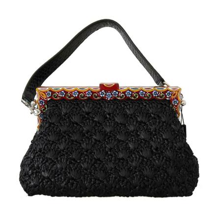 Dolce & Gabbana, Vanda Carretto Purse Zwart, Dames, Maat:ONE Size,Zilver