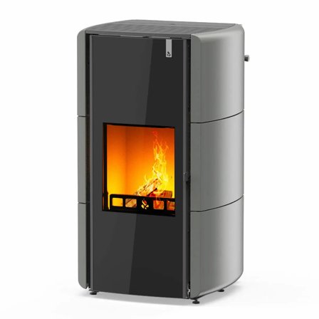 Stufa Policombustibile Girolami Edge 22 kW Idro con kit a.c.s. - grigio