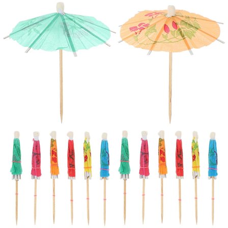 100 stk. Delikate Party Frugt Picks Cocktail Paraply Picks Si