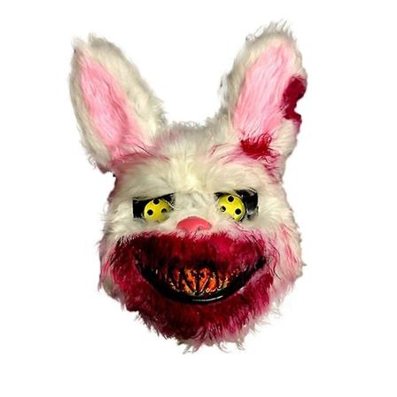 Läskiga masker Halloween skräck Halloween läskig kaninmask - mördarkaninmask - läskig mask - Halloweenkostym, uppdaterad version (kanin)