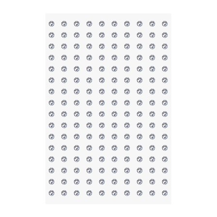 Itsekiinnittyvä kasvojen hiukset jalokivet strassit kristallitarra Body J