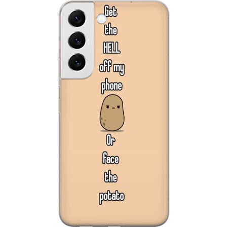 Kompatibel Mobilcover til Samsung Galaxy S22 5G Sjovt kartoffeltema - Få helvede væk fra min telefon eller mød kartoflen