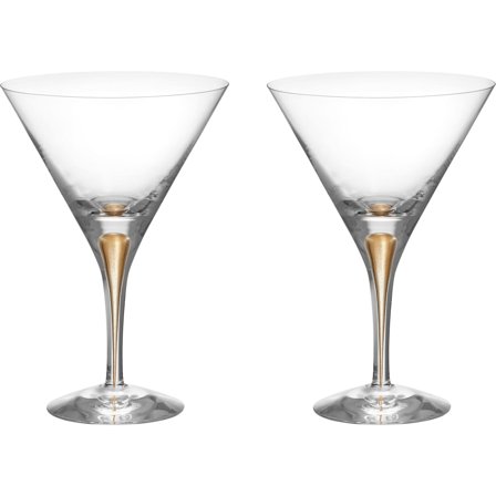 Orrefors Intermezzo martiniglas 25 cl 2-pack, guld | Dukning & Servering > Glas > Cocktail- & Drinkglas > Martiniglas | Bagaren och Kocken