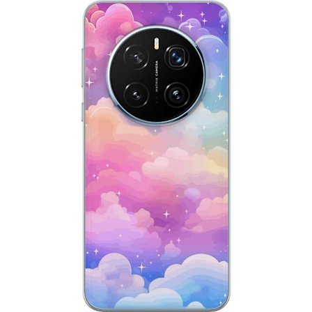 Kompatibelt Mobildeksel til Honor Magic7 Pro Søt enhjørning med regnbuefarget hår mot en stjernebelagt pastellbakgrunn i kawaii-stil