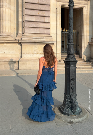 Bubbleroom Occasion Crochet Waist Flounce Maxi Dress Klær