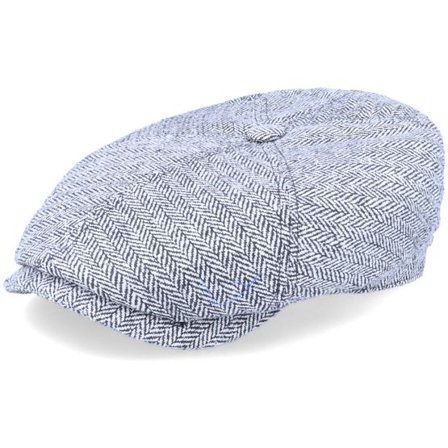 Stetson - Svart flatcap Keps - 6-Panel Cap Silk Black/White Flat Cap @ Hatstore